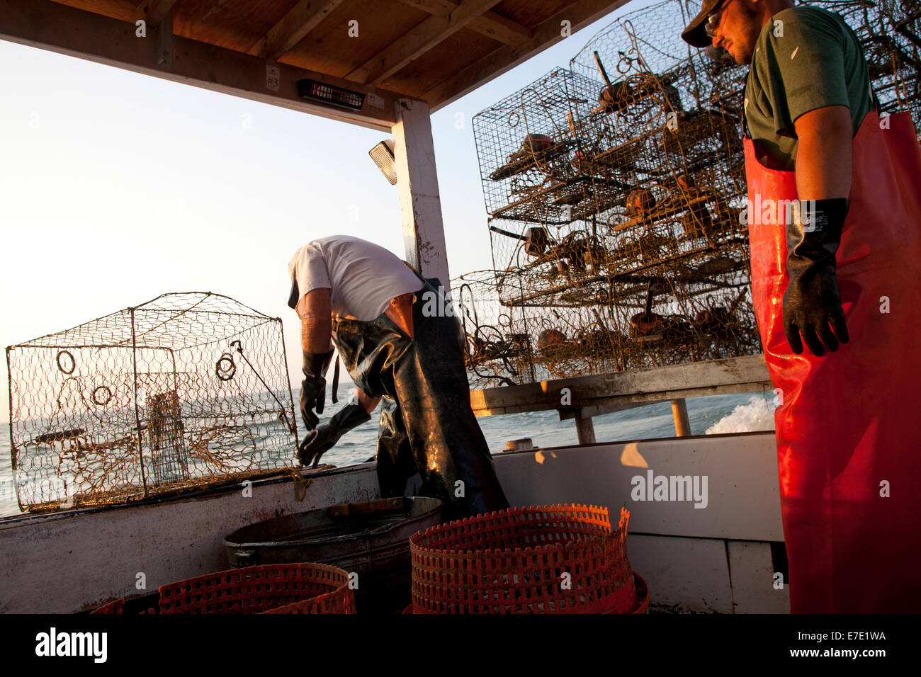 Chesapeake Bay crab fishermen. Eastern shore, Maryland, USA Stock Photo Alamy