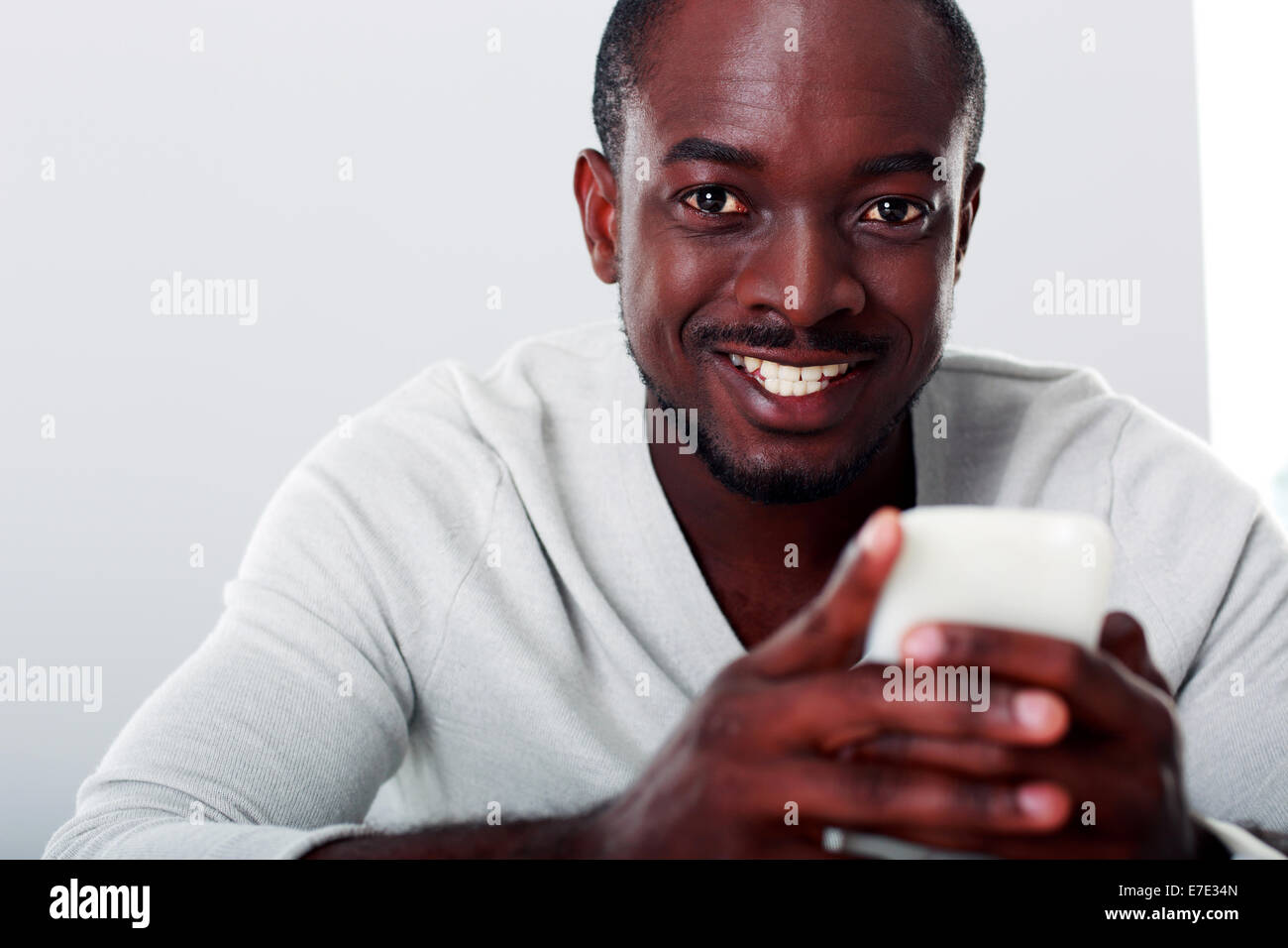 African american male smiling hi-res stock photography and images - Alamy