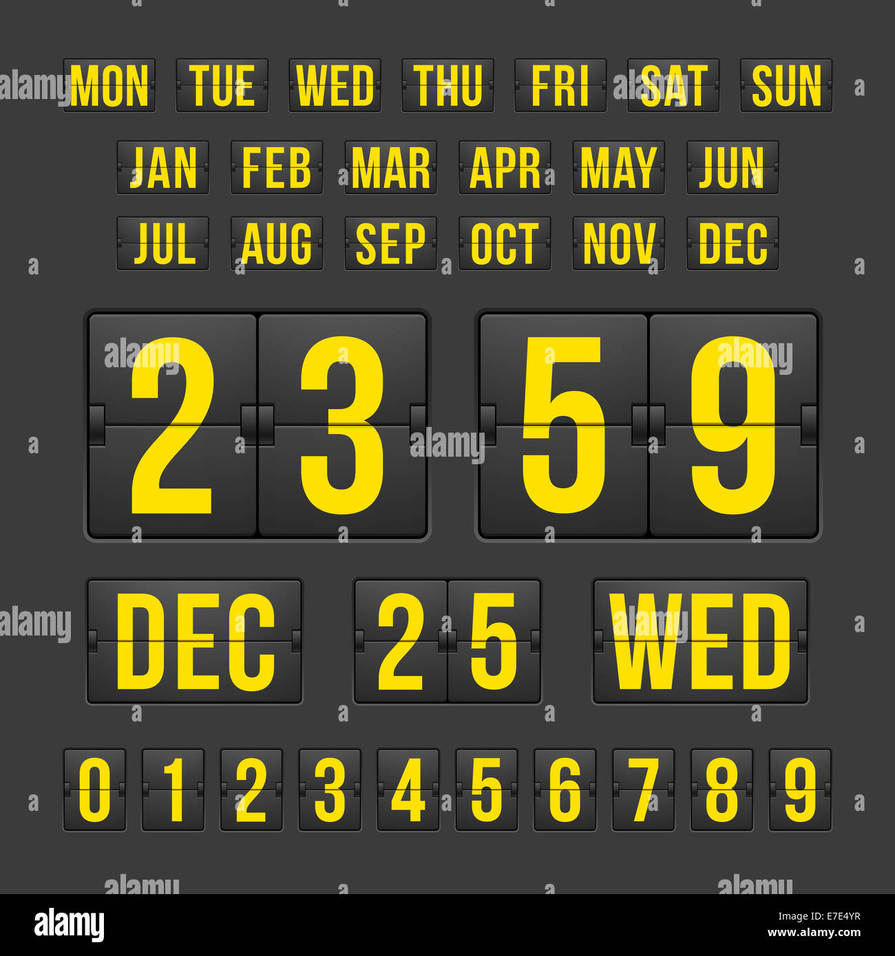 Countdown Timer and Date, Calendar Scoreboard Stock Photo Alamy