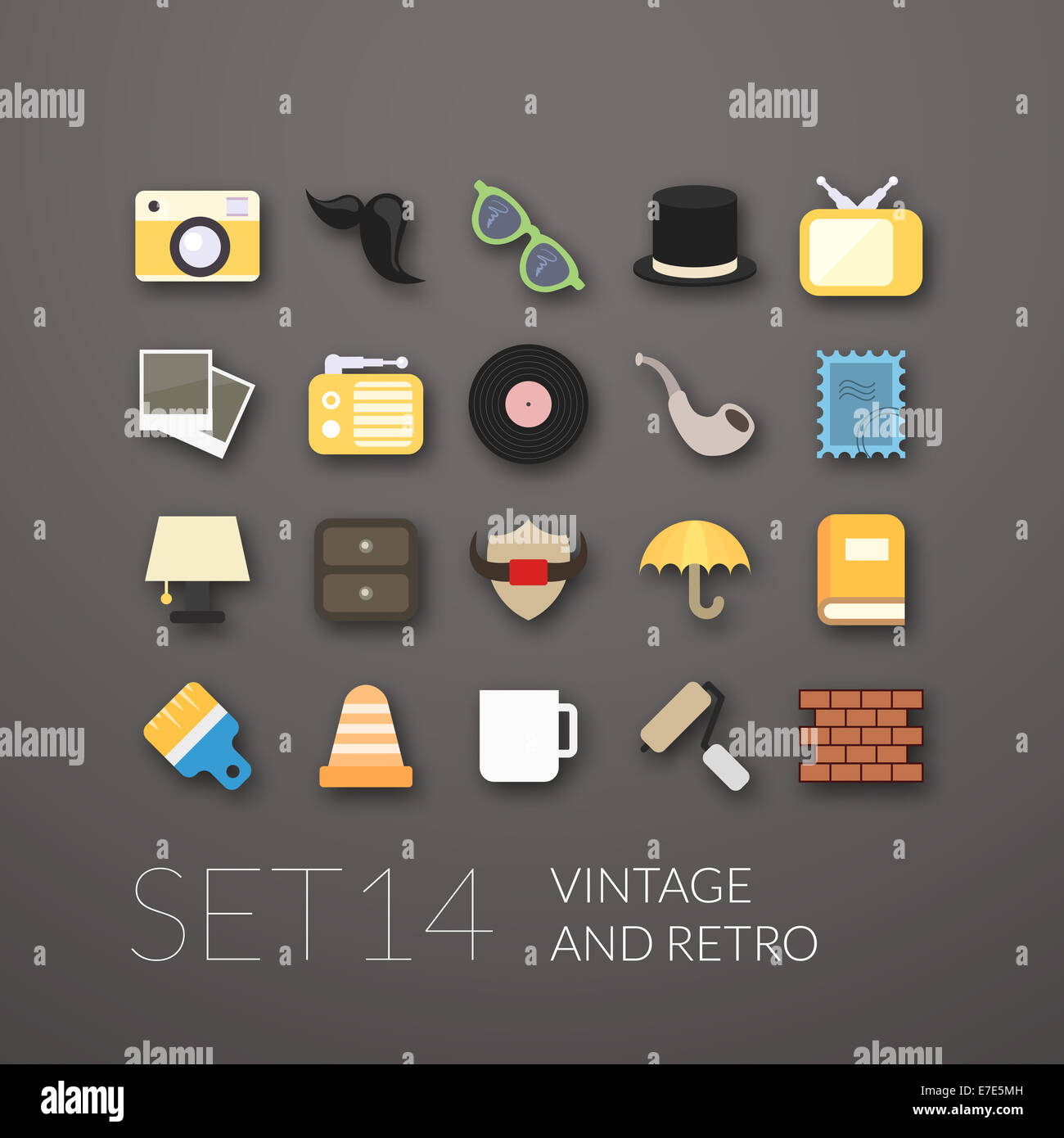 Flat icons set 14 Stock Photo - Alamy