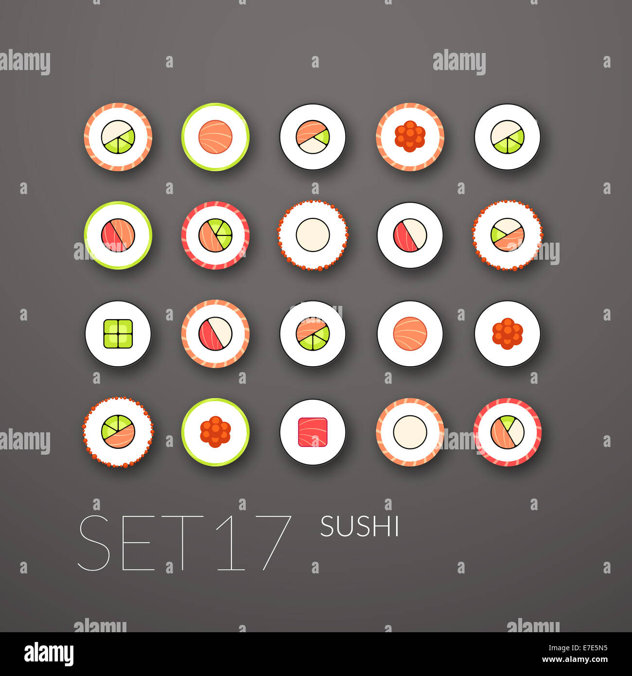 Flat icons set 17 Stock Photo - Alamy