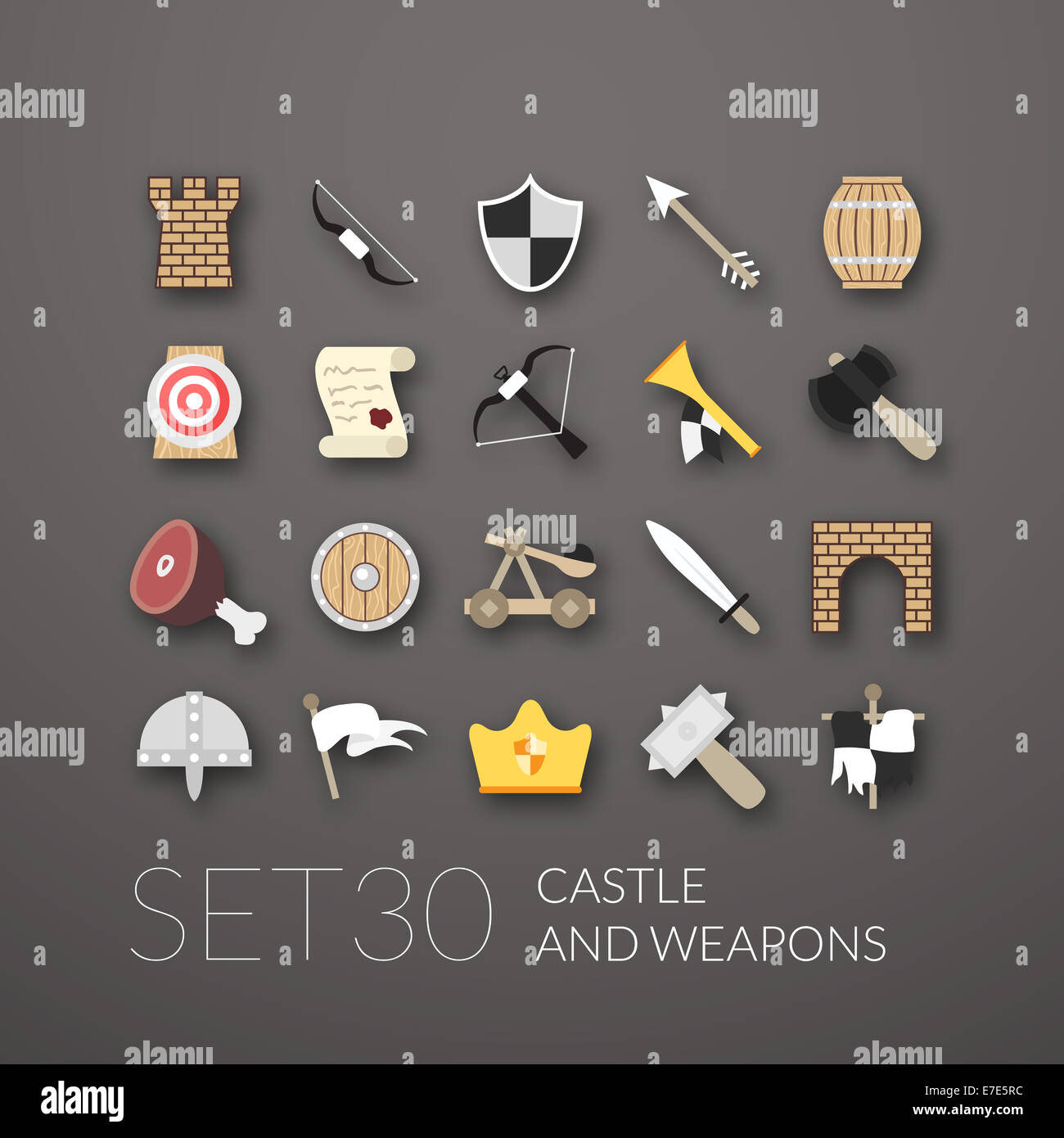 Flat icons set 30 Stock Photo - Alamy
