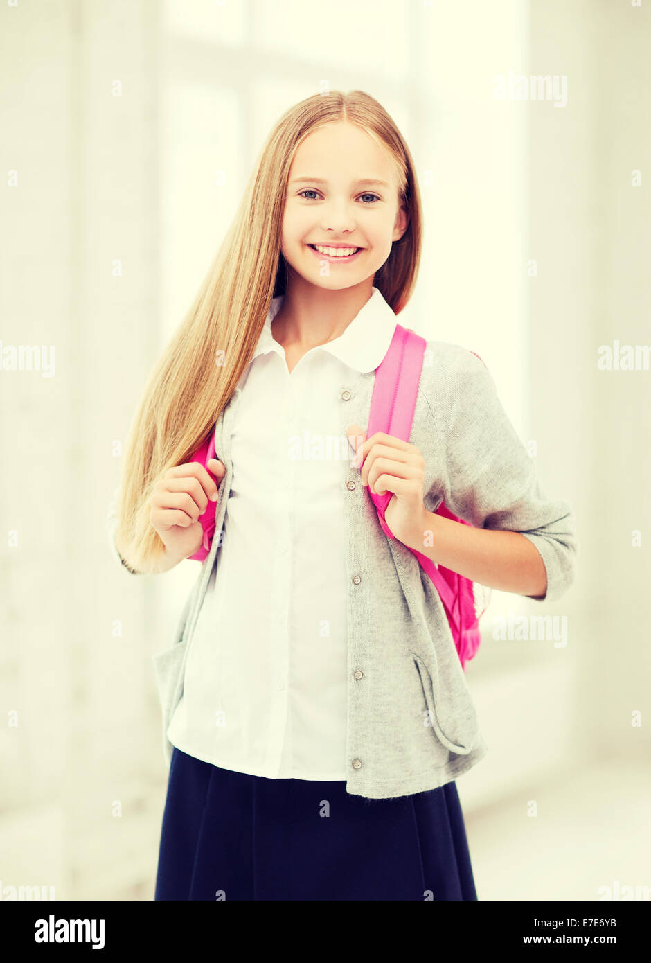 happy and smiling teenage girl Stock Photo - Alamy