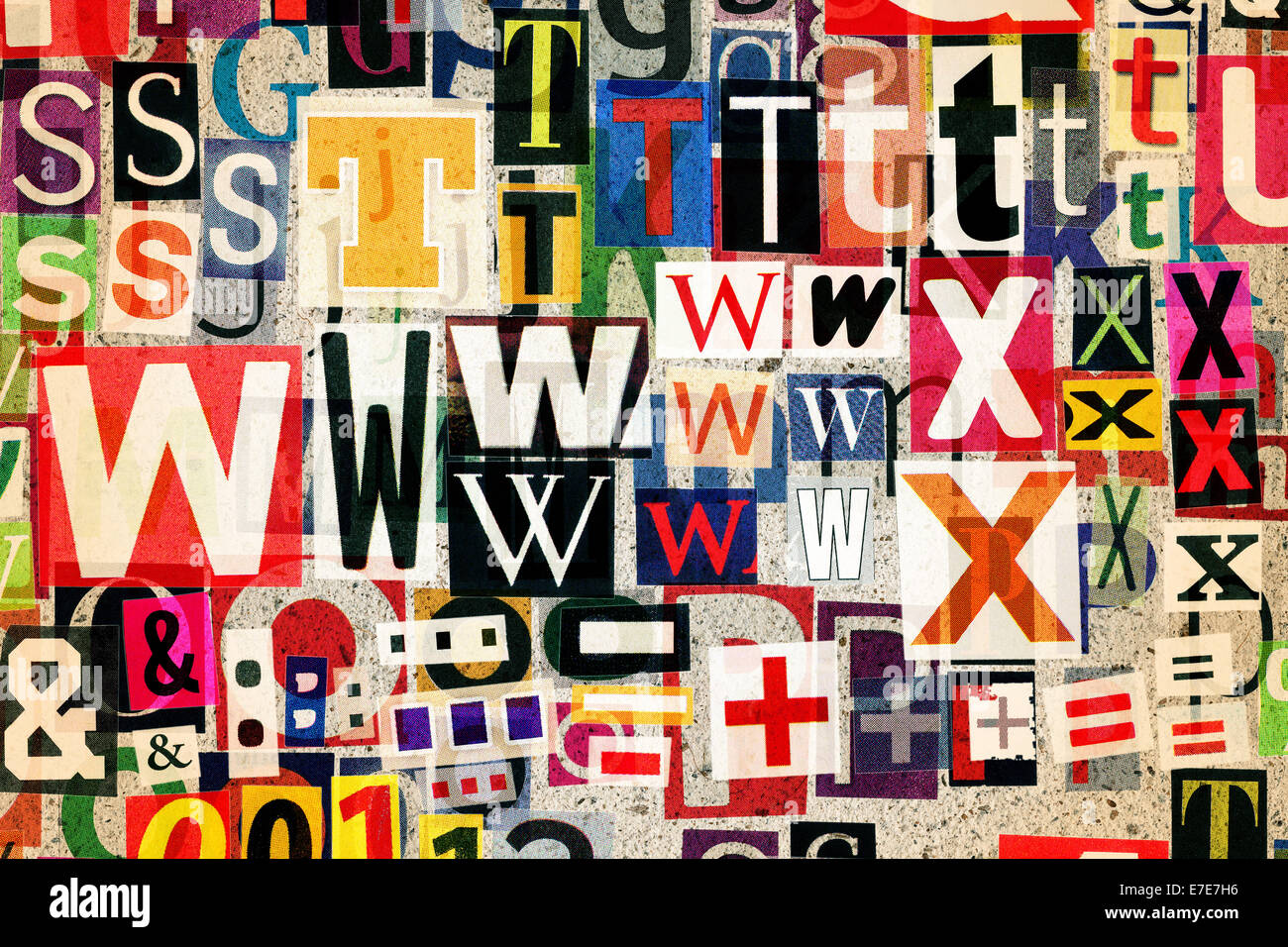 newspaper print cuttings alphabet hi res stock photography and images alamy