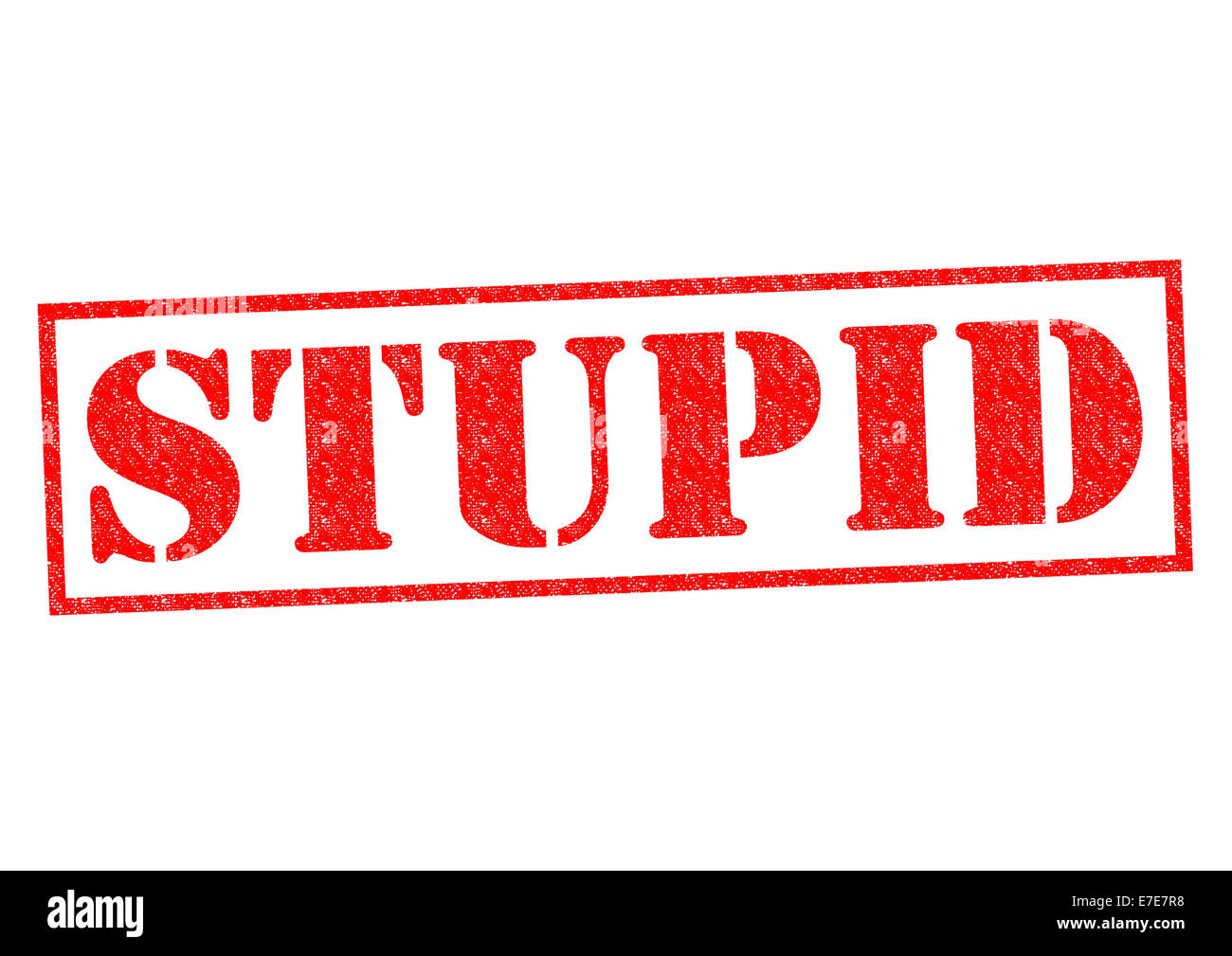 STUPID red Rubber Stamp over a white background. Stock Photo