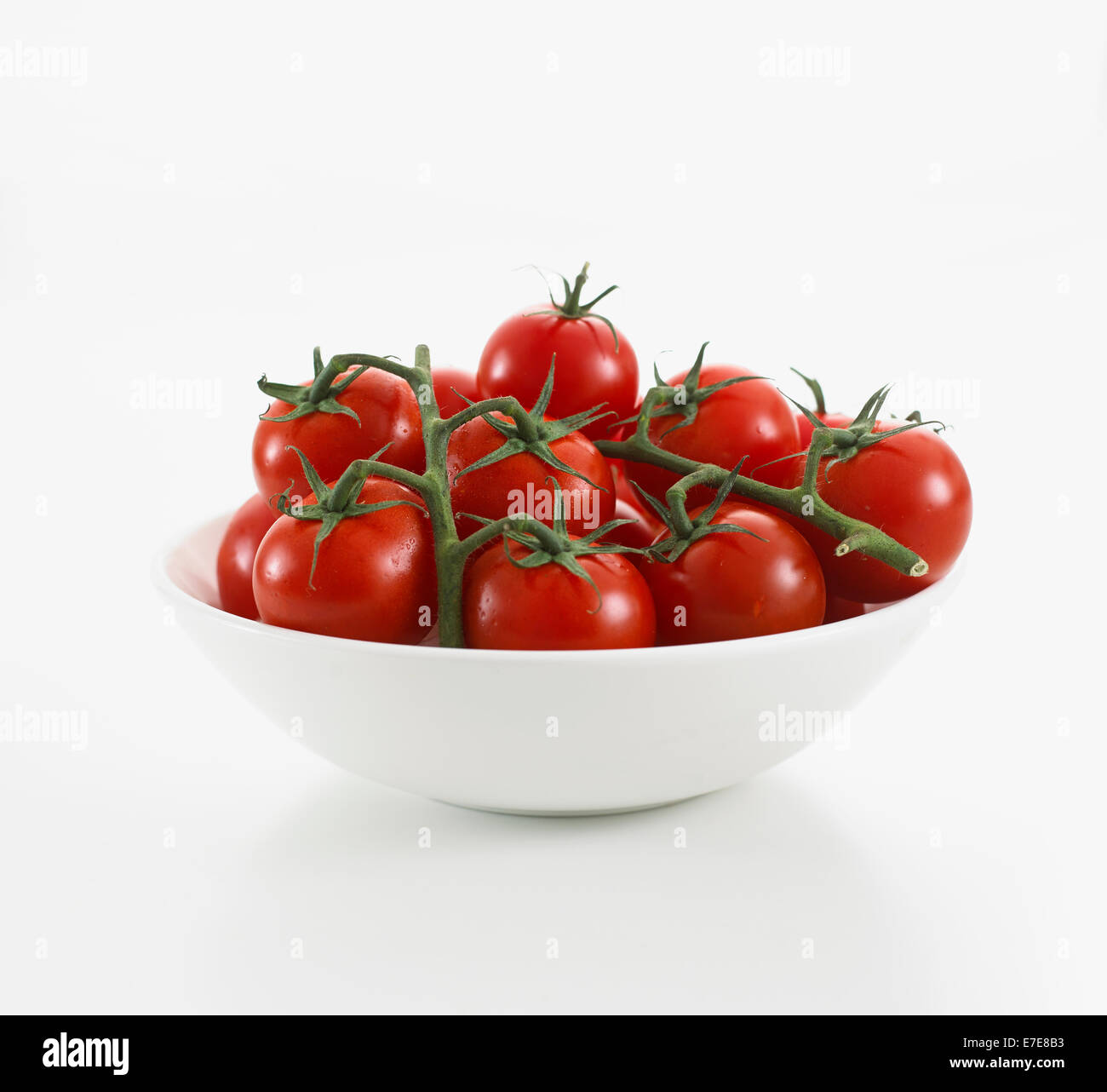 Bowl of cherry tomatoes Stock Photo