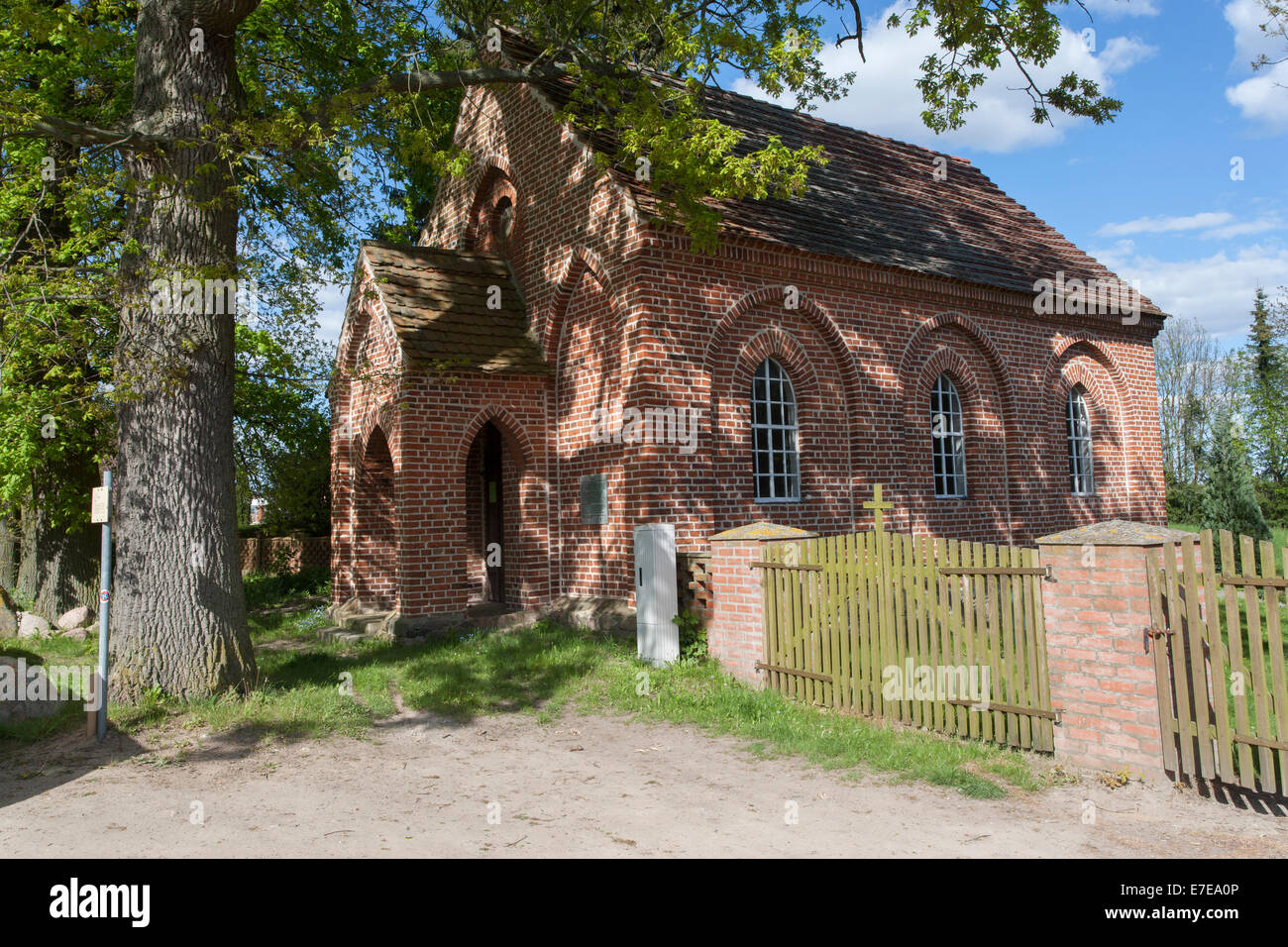 village church, conow, feldberger seenlandschaft, mecklenburg-vorpommern, germany Stock Photo