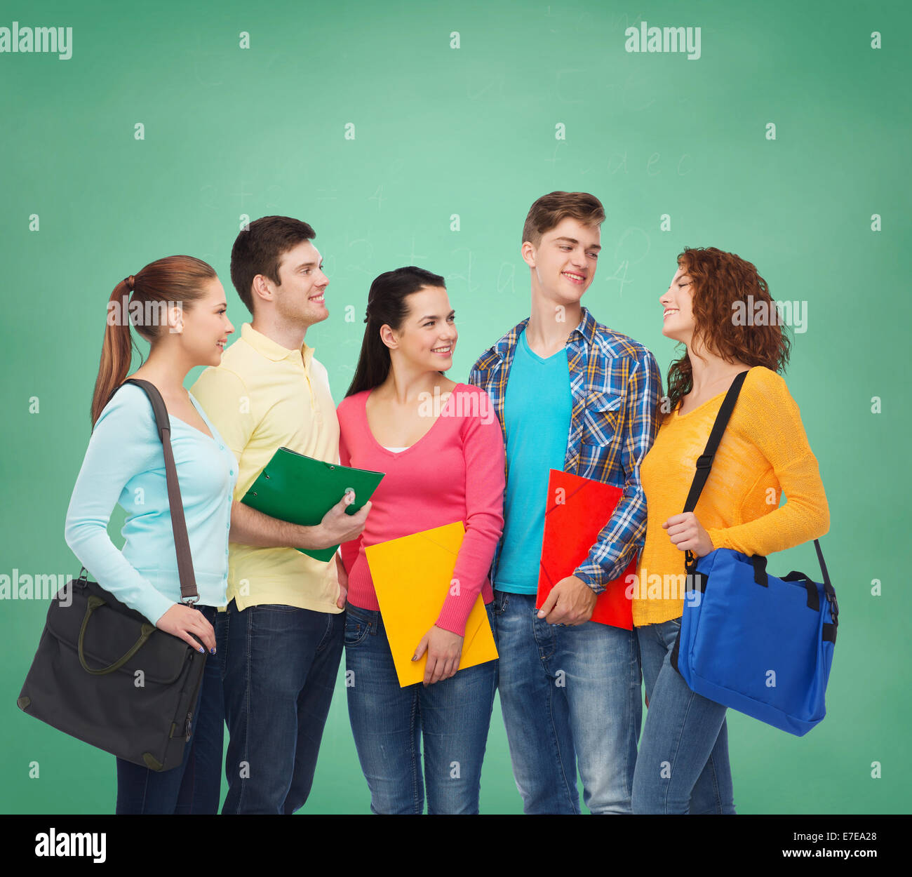 Teenagers talking classroom hi-res stock photography and images - Alamy