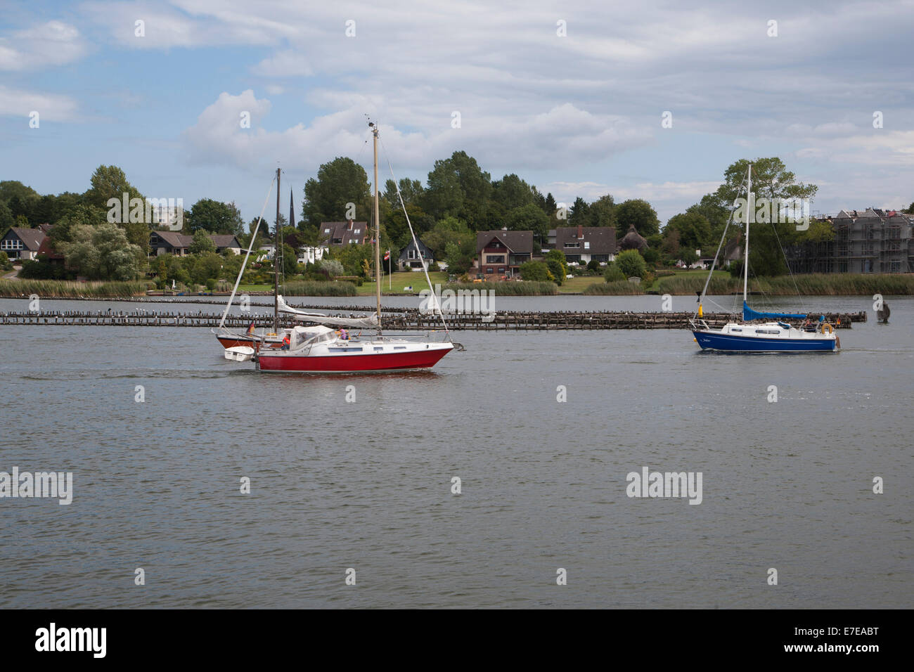 sailboats on schlei, schleswig-flensburg district, schleswig-holstein, germany Stock Photo