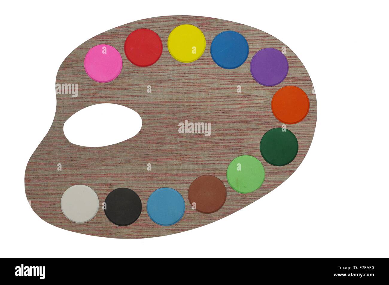 painter's palette  on white background Stock Photo