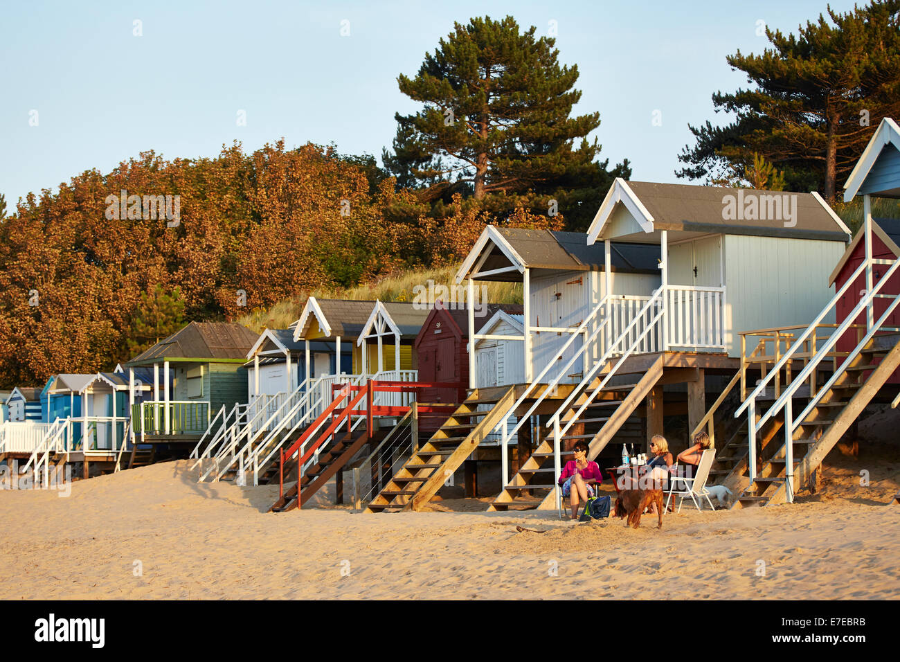 wallpapers North Norfolk Beach Huts alamy