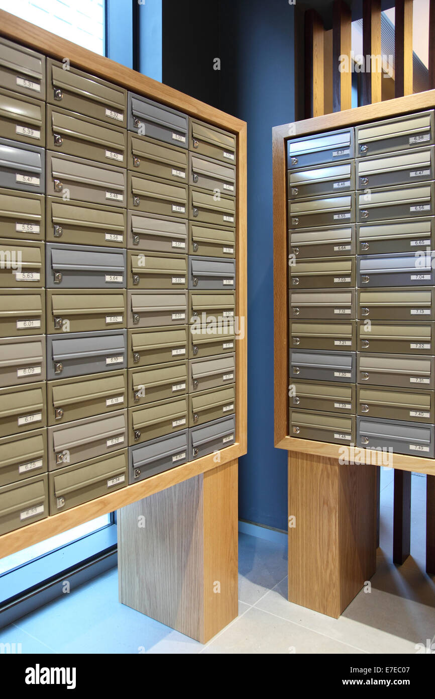 Mail post boxes in apartment hires stock photography and images Alamy