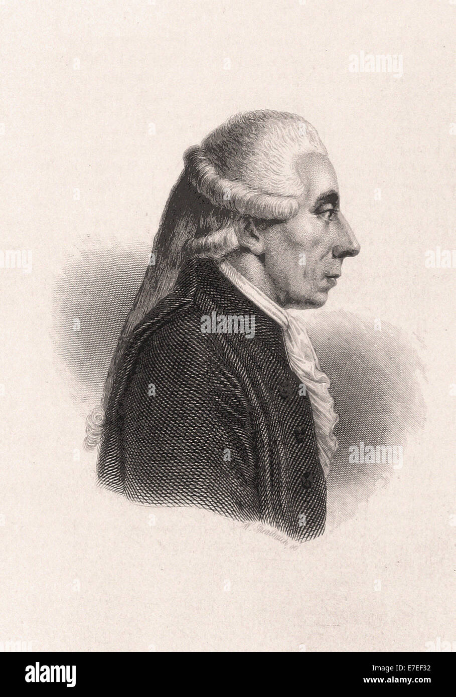 Bailly Mayor of Paris - British Engraving - XIX th Century Stock Photo