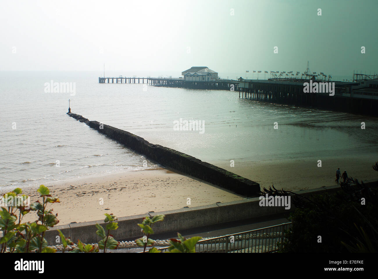 Clacton-on-Sea is the largest town in the Tendring peninsula and district in Essex, England and was founded in 1871 Stock Photo