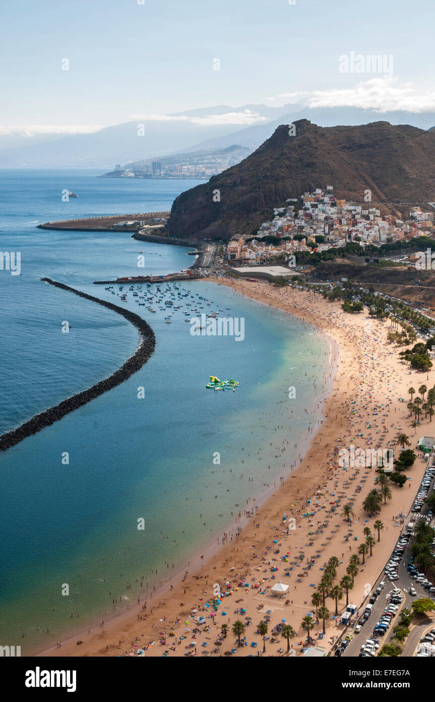 teresitas beach of Tenerife in the Canary Islands Stock Photo