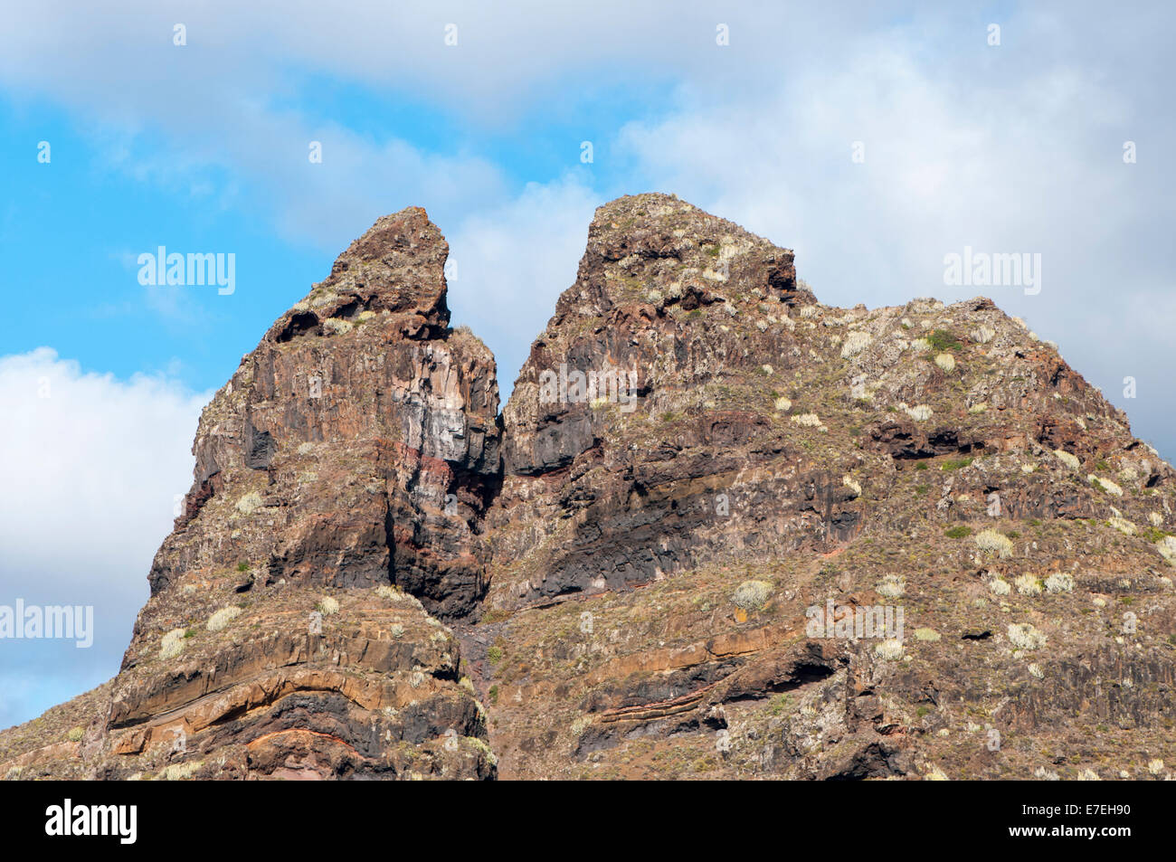 volcanic mountains of Tenerife in the Canary Islands Stock Photo