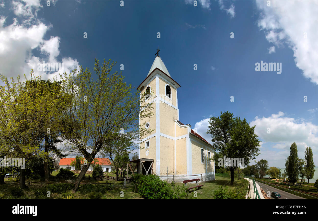 Village church near Szigliget, Lake Balaton, Hungary Stock Photo