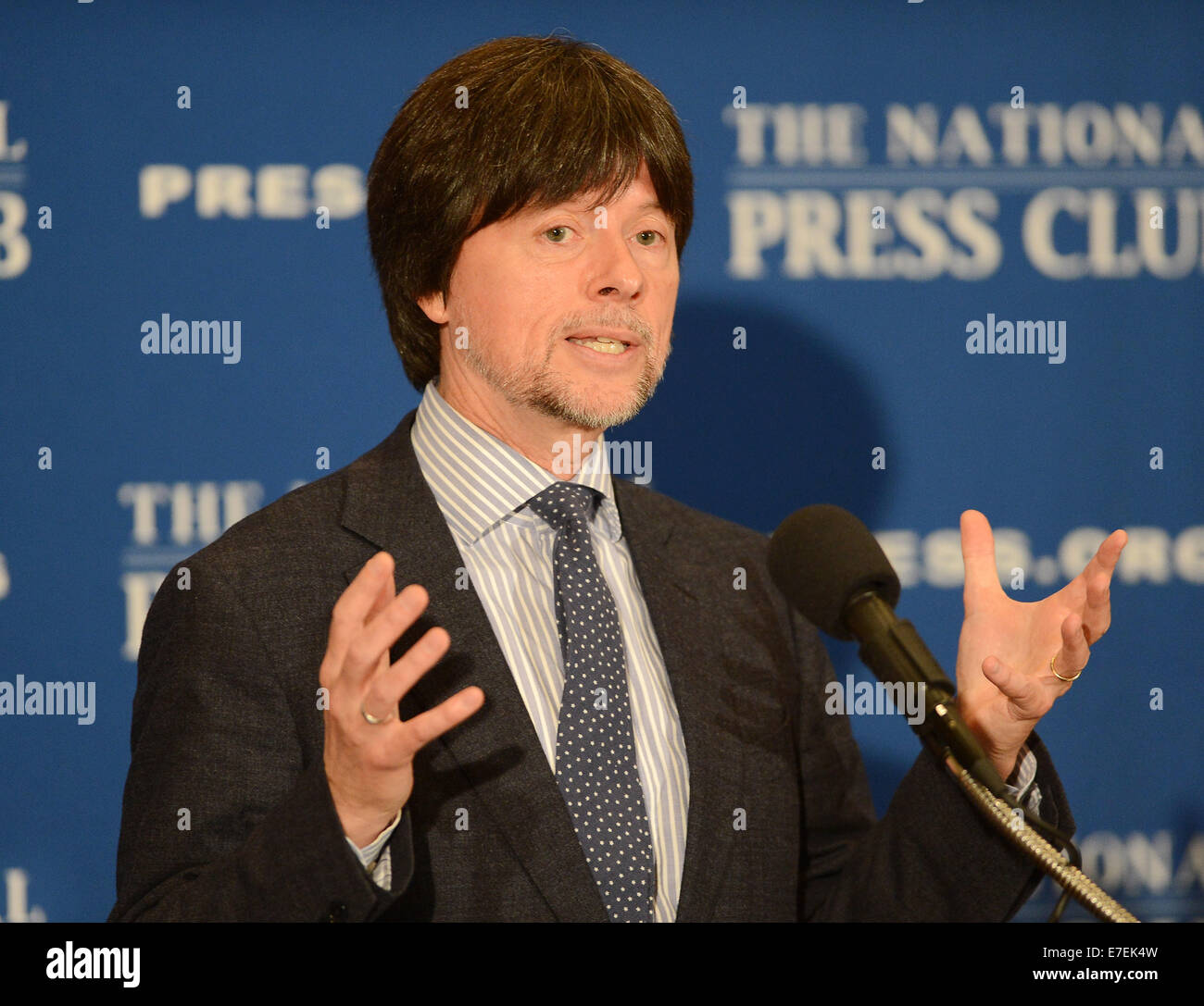 Washington, DC, USA. 15th Sep, 2014. 20140915 - Filmmaker Ken Burns speaks during a media luncheon at the National Press Club in Washington. His latest documentary project chronicles the life and times of the Roosevelt family. Credit:  Chuck Myers/ZUMA Wire/Alamy Live News Stock Photo