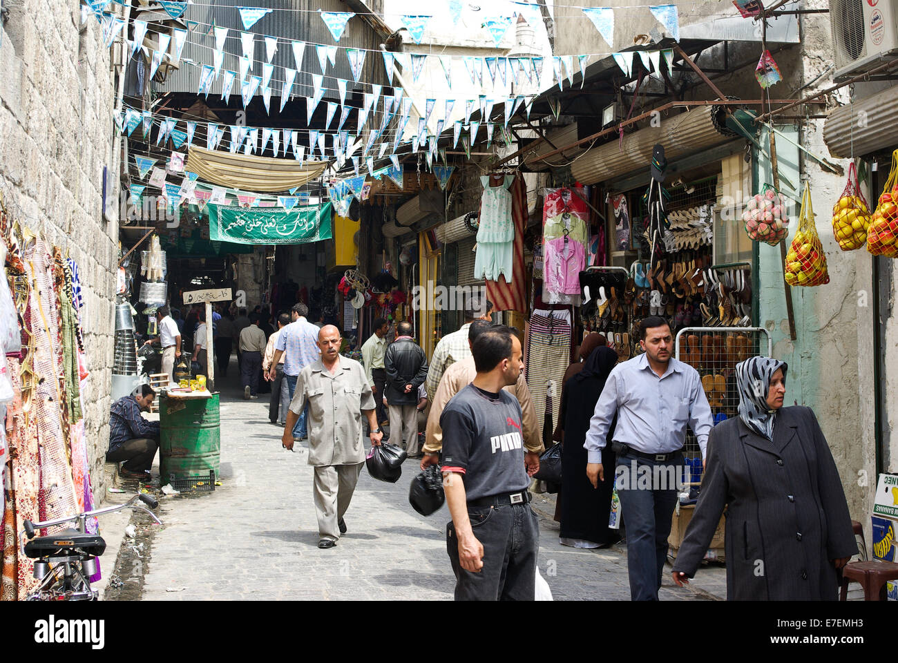Old bazaar in Aleppo, Syria Stock Photo