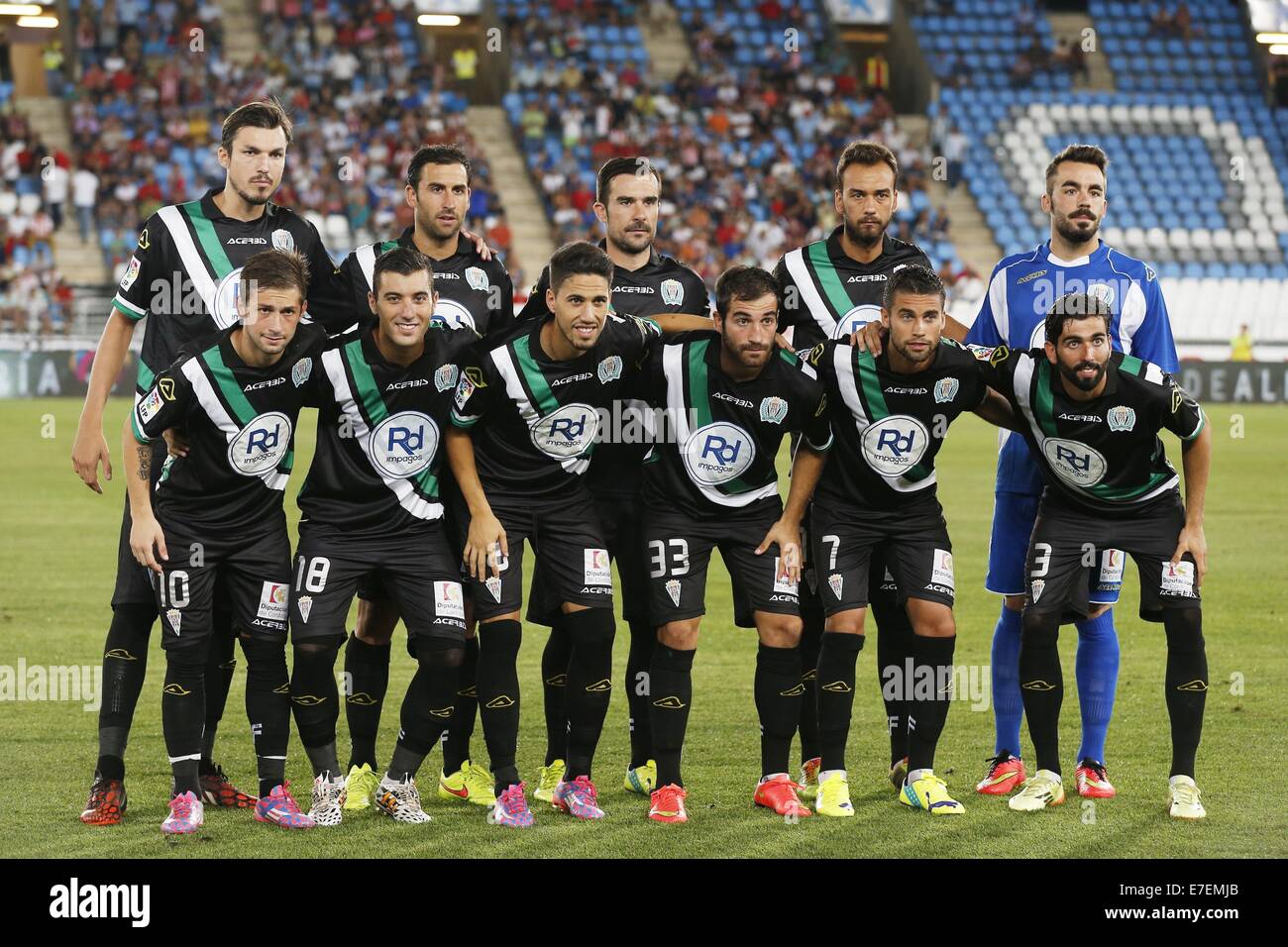 Almeria, Spain. 12th Sep, 2014. Cordoba team group lineup Football