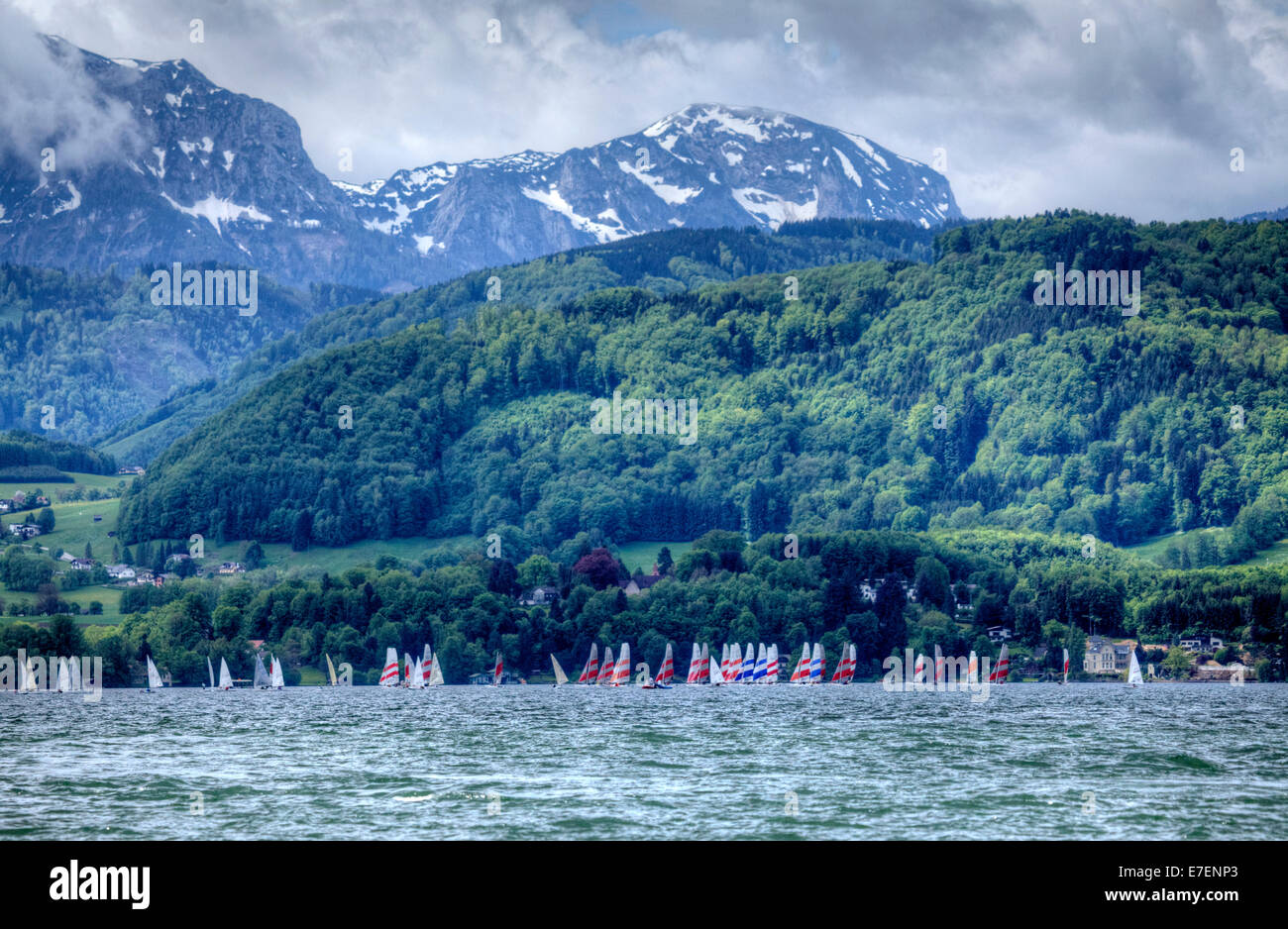 Lake Traunsee, Gmunden, Austria. Stock Photo