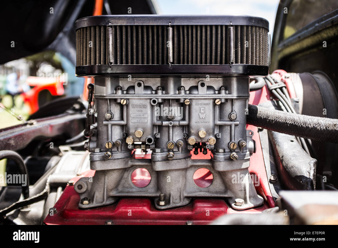 Classic car engine Stock Photo Alamy