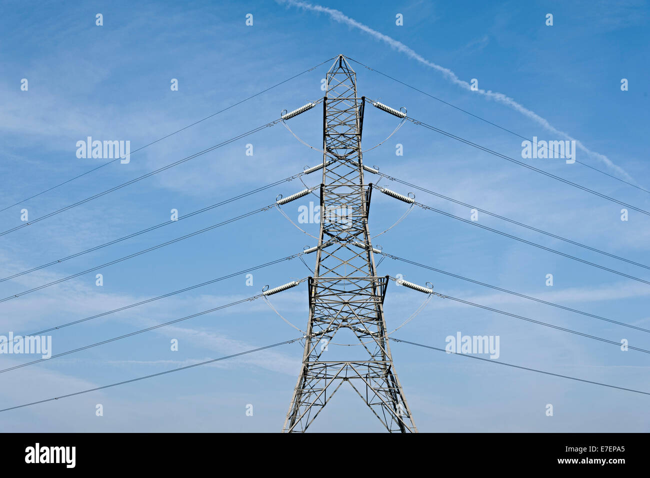electric pylons in the black country in oldbury Stock Photo