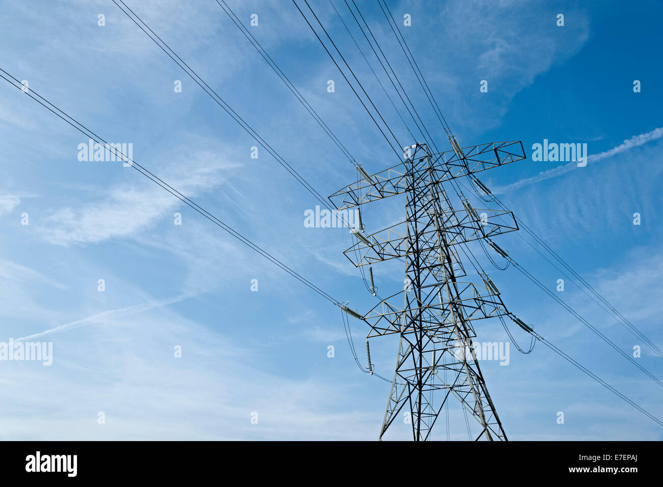 electric pylons in the black country in oldbury Stock Photo