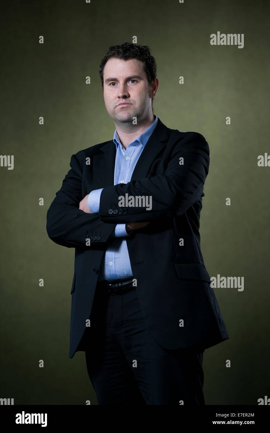 Author Mason Cross appears at the Edinburgh International Book Festival. Stock Photo