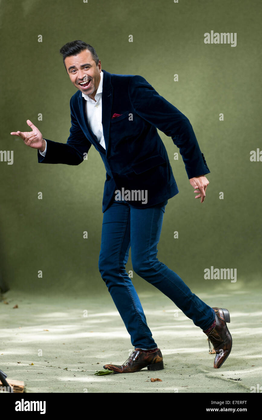 Author Oscar Guardiola-Rivera appears at the Edinburgh International Book Festival. Stock Photo