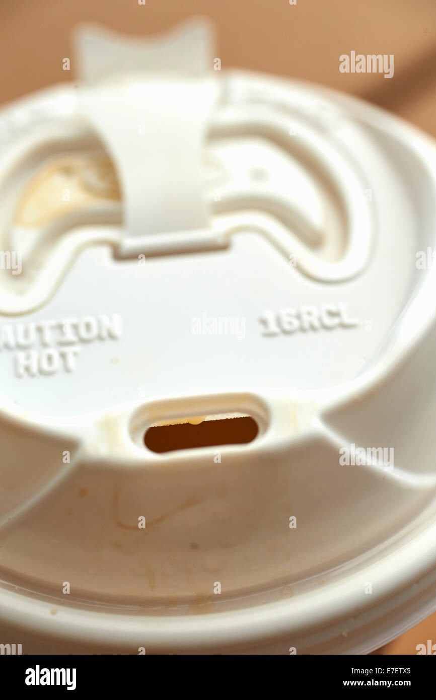 Takeout coffee cup lid Stock Photo