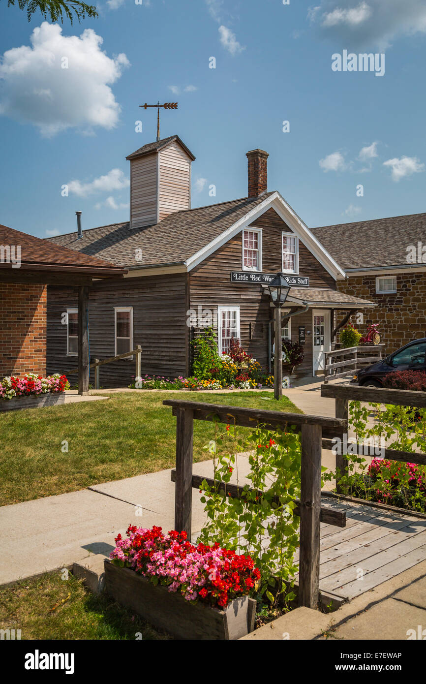 A street with shops and restaurants in the Amana Colonies, Iowa, USA Stock Photo Alamy