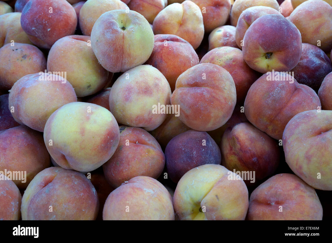 Fresh peaches from the Okanagan Valley, Granville Island Public Market