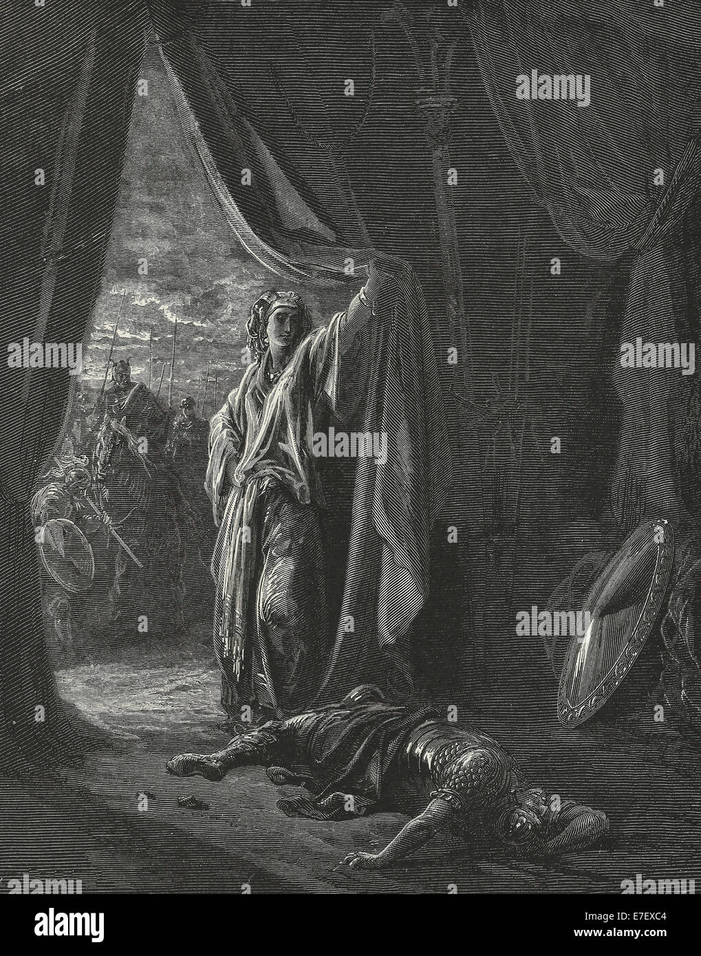 Sisera slain by Jael - Old Testament Stock Photo