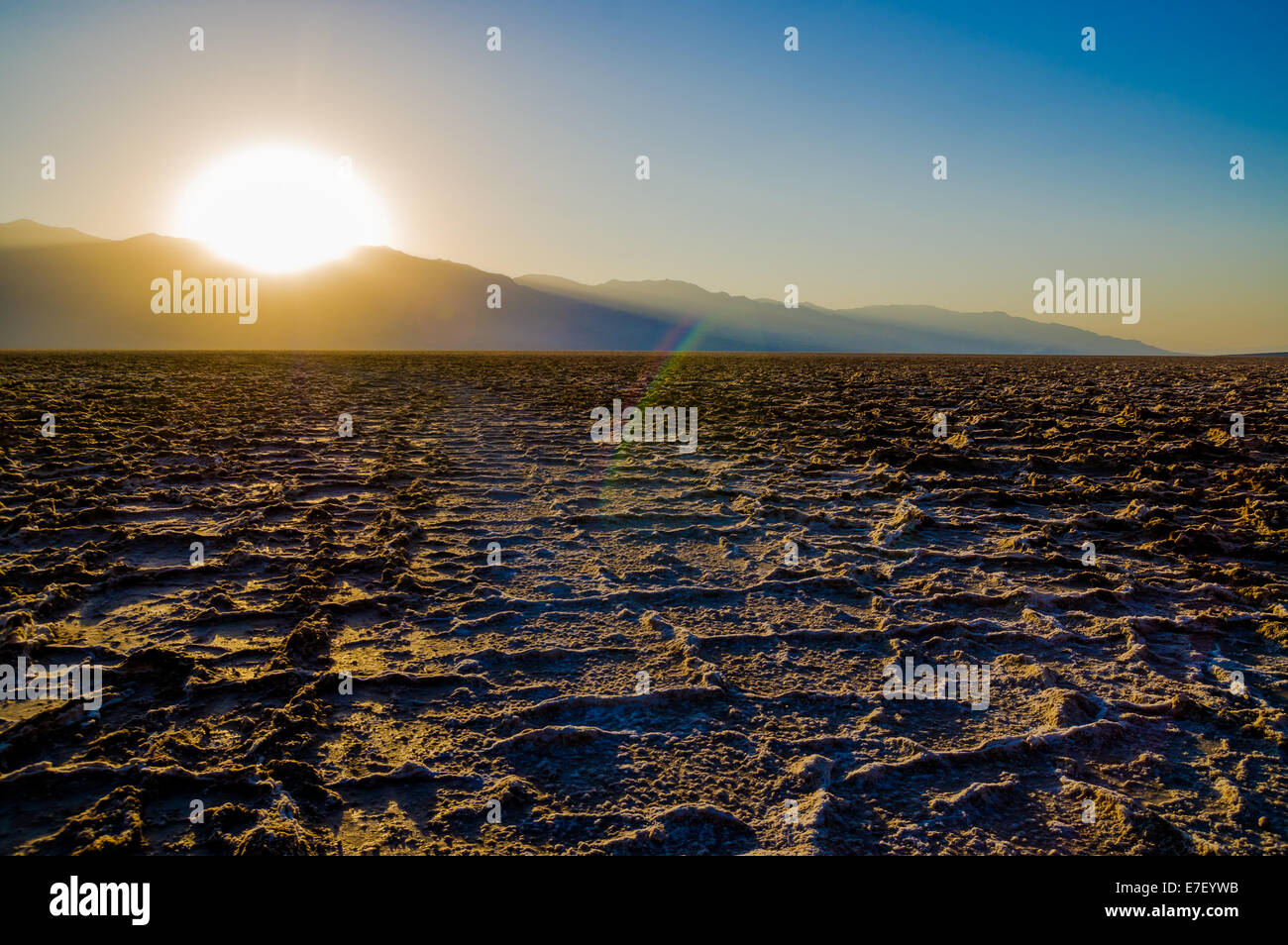 Beautiful sunset at Badwater Death Valley National Park Stock Photo - Alamy