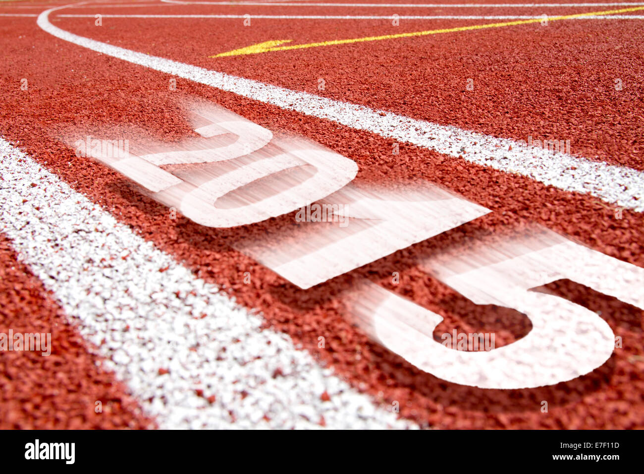 Tartan surface with year 2015 number motion and hover effect Stock Photo