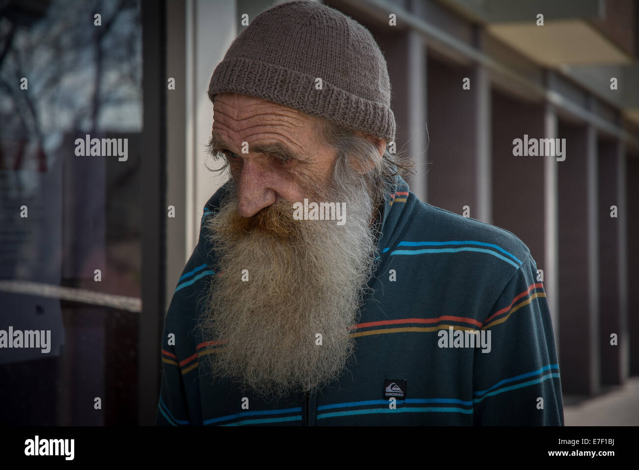 Bearded Old Man Stock Photo