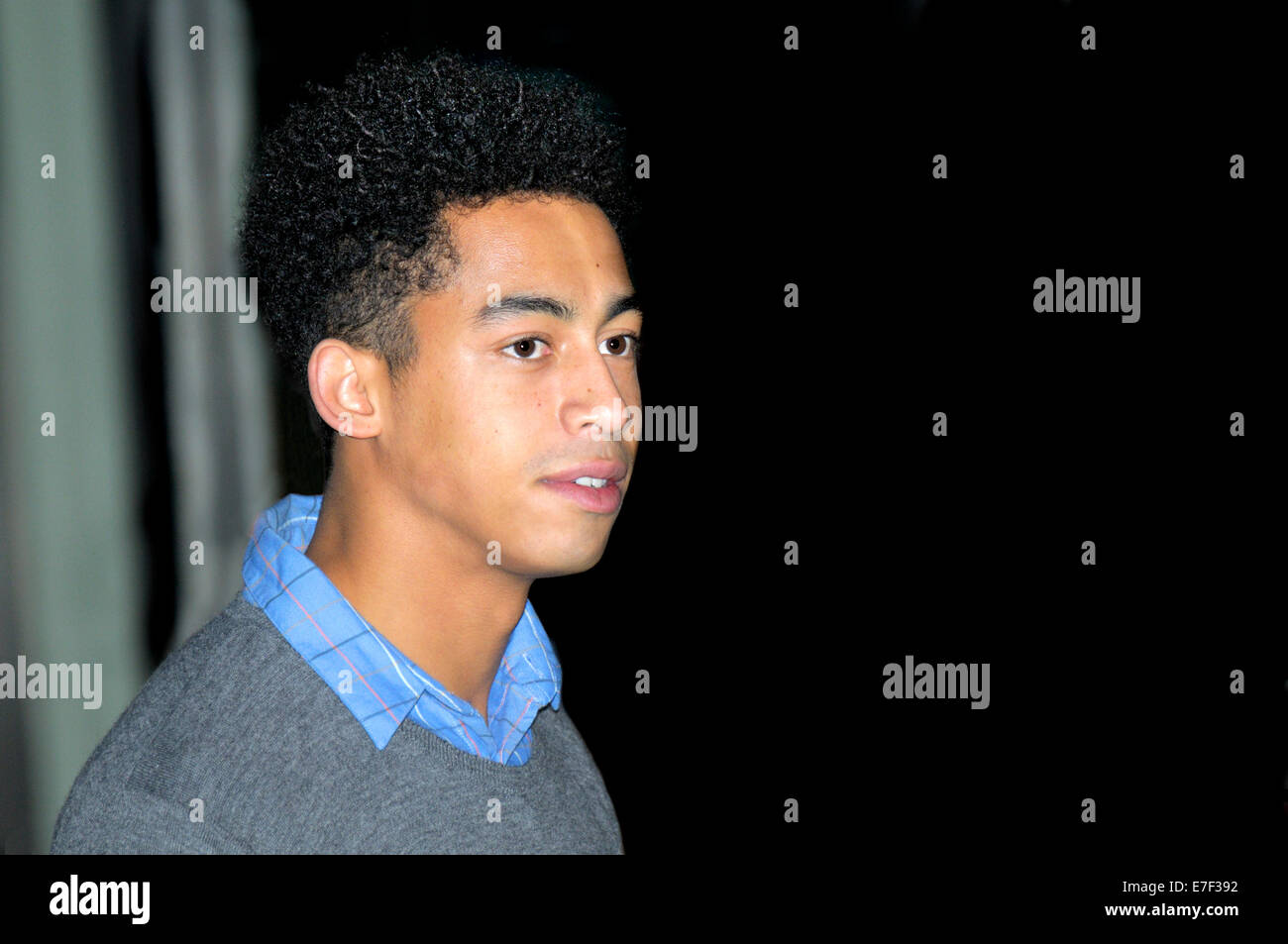 Jordan 'Rizzle' Stephens (member of Rizzle Kicks) at the film premier of 'Filth' - London 2013 Stock Photo