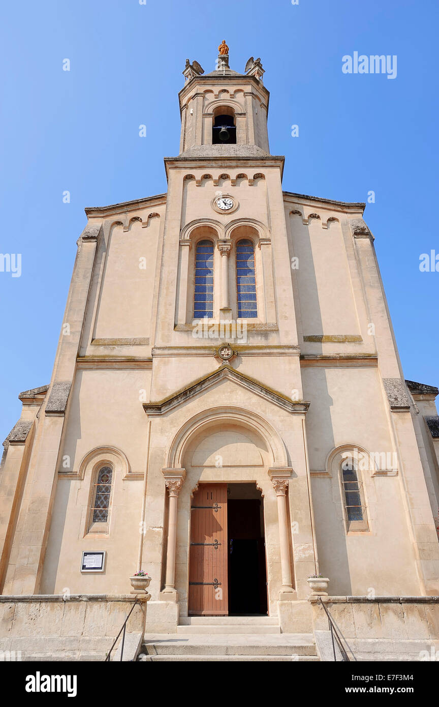 Saint-Joseph Church, Boulbon, Bouches-du-Rhone, Provence-Alpes-Côte d'Azur, Southern France, France Stock Photo