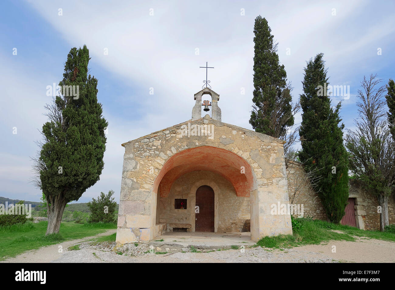 Saint-Sixte Chapel, Eygalieres, Bouches-du-Rhone, Provence-Alpes-Côte d'Azur, Southern France, France Stock Photo