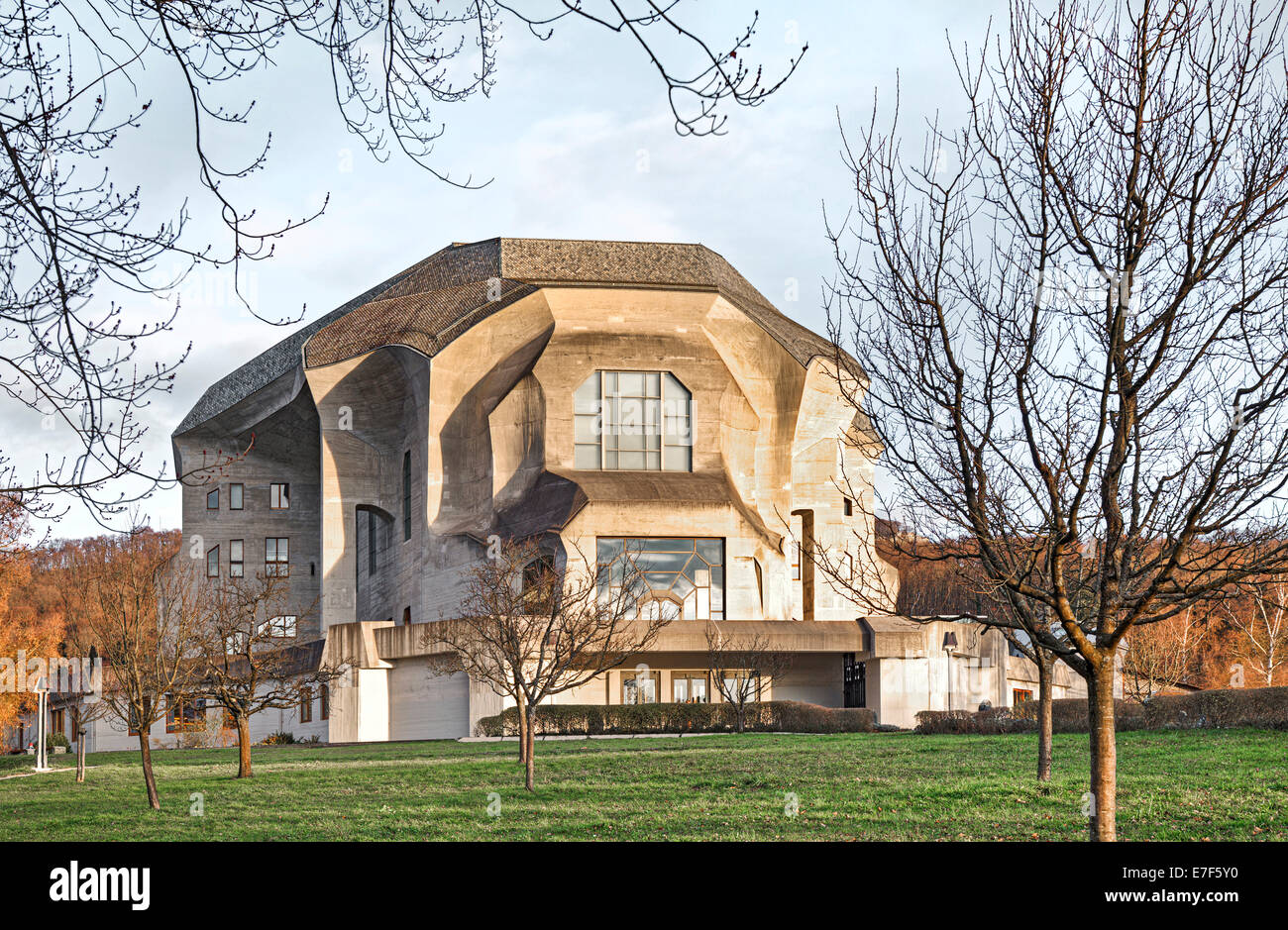 Goetheanum, built from concrete, Arlesheim, Switzerland Stock Photo