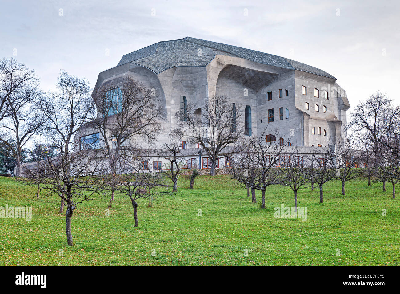 Goetheanum, built from concrete, Arlesheim, Switzerland Stock Photo
