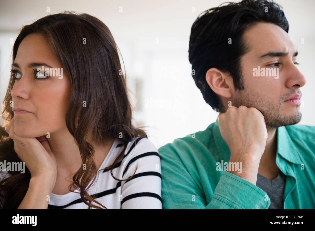 Angry couple arguing Stock Photo