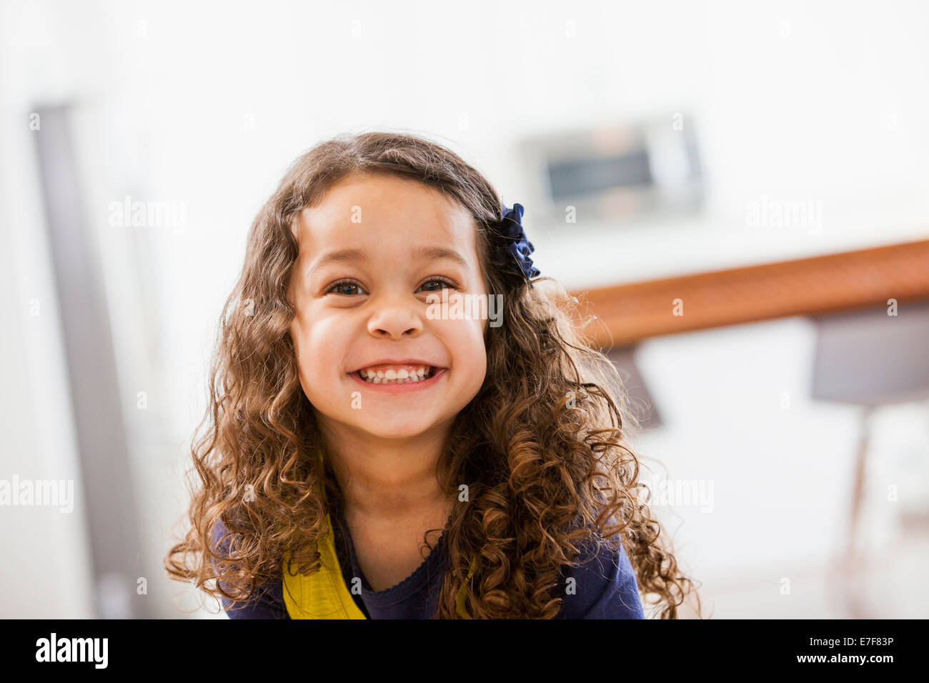 Mixed race girl smiling Stock Photo Alamy