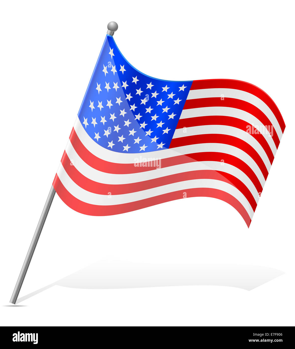 flag United States of America illustration isolated on white background ...