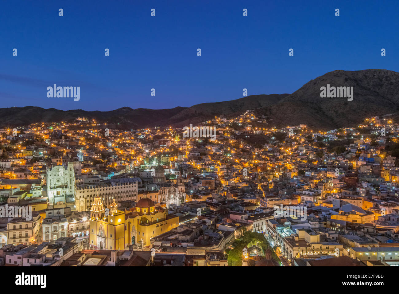 Aerial view mexico city night hi-res stock photography and images - Alamy