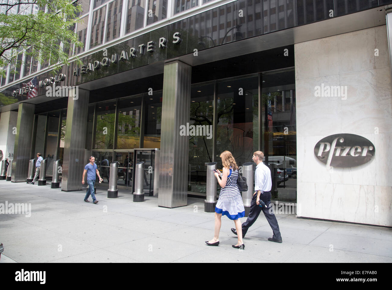 Pfizer headquarters New York city offices HQ viagra Stock Photo