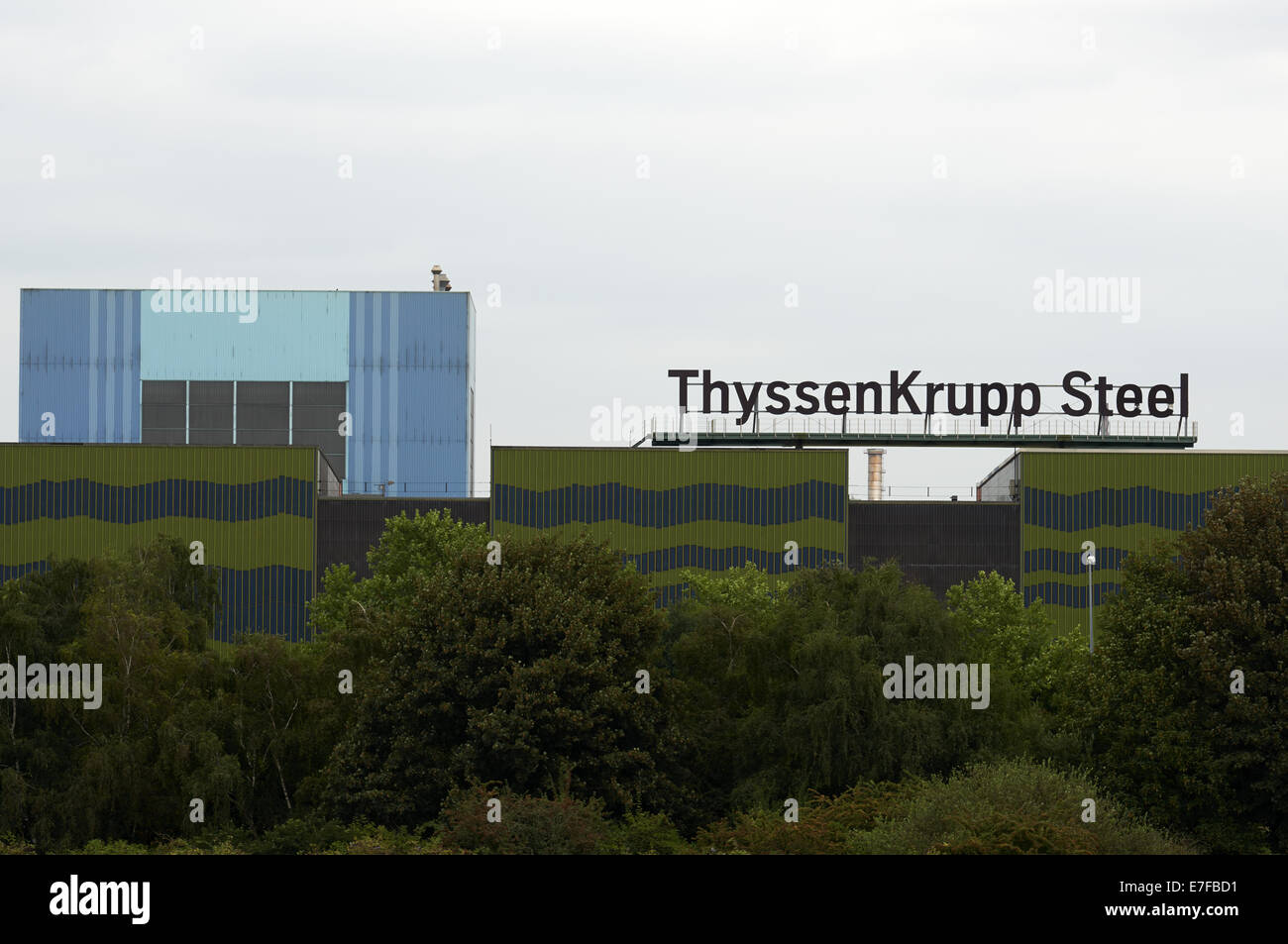 ThyssenKrupp steel factory Duisburg Germany Stock Photo