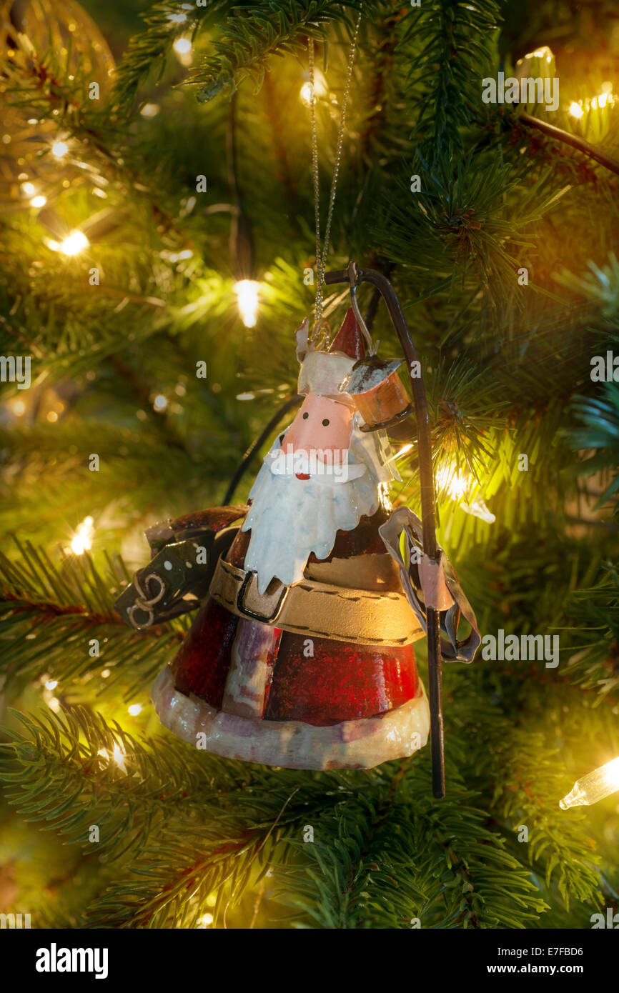 Santa Claus Christmas tree decoration. Stock Photo