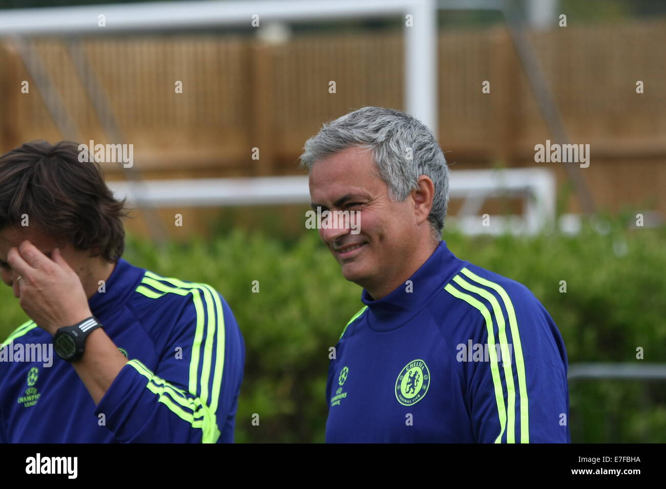 Chelsea Footballers Train At Their Cobham Academy Pre Game Stock Photo Alamy